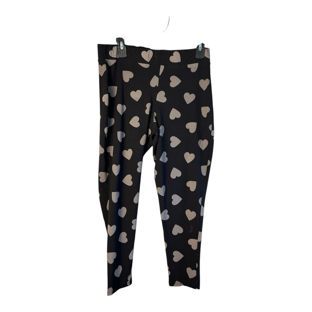 Torrid Women's Black Silver Hearts Mid Rise Full Length Premium Leggings Size 1X - Picture 9 of 9